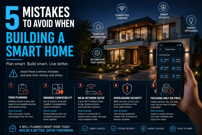 5 mistakes to avoid when building a smart home with connected devices and automation