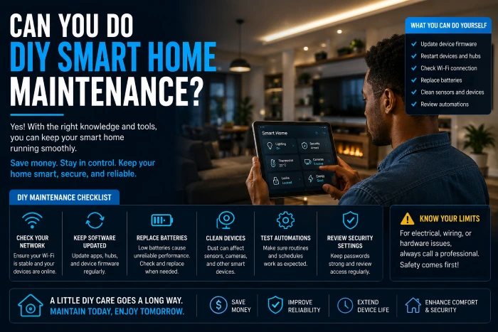 Can you do DIY smart home maintenance? Maintaining smart home devices and automation systems